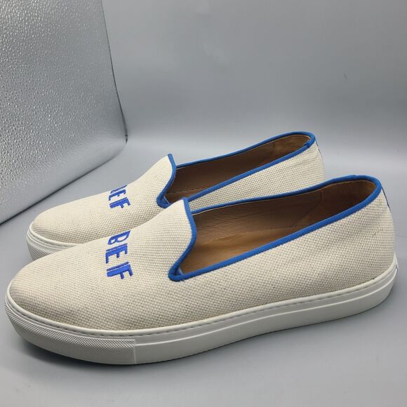 Stubbs & Wootton mens canvas Sneakers Loafers slip-on Shoes sz 10 EE NEW main image 9